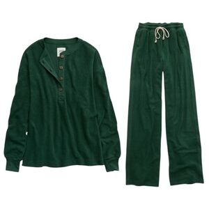 Aerie Sherpa Trouser And Henley Matching Set